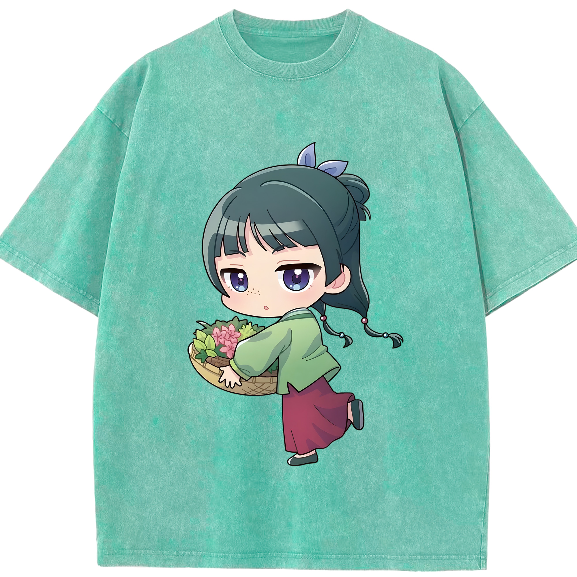 （画像用） 薬屋のひとりごと The Apothecary Diaries 綿100% ヴィンテージ風 半袖Tシャツ（フロントプリント）